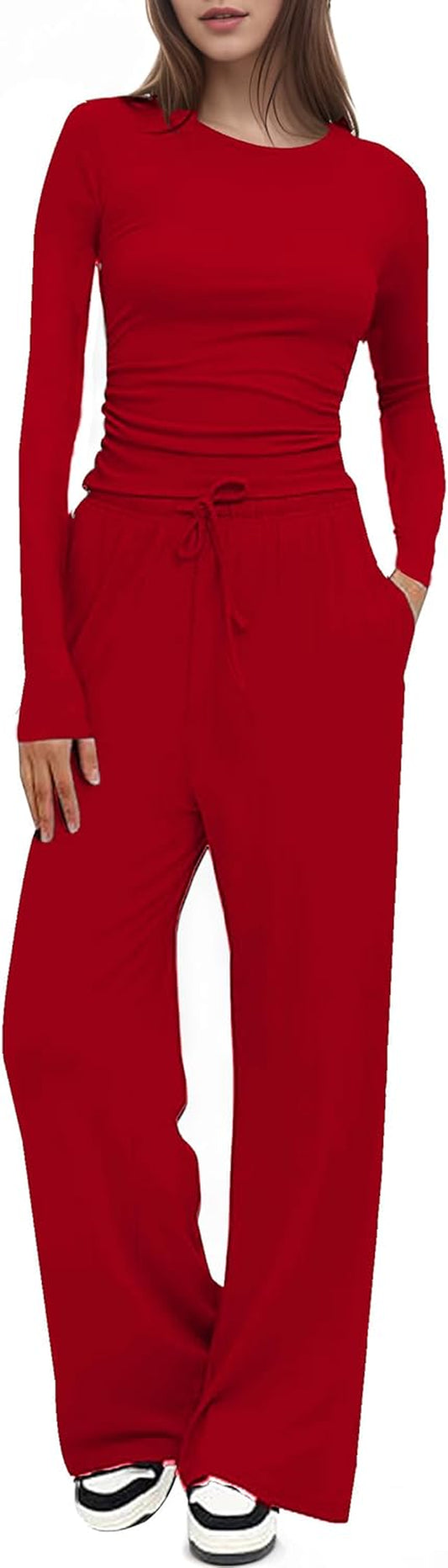 Women'S Two Piece Outfit Joggers Sets Lounge Sweatsuit Tracksuit Sweatpants Sets with Pocket